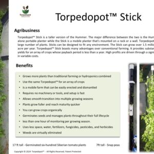 torpedopot stick irrigation