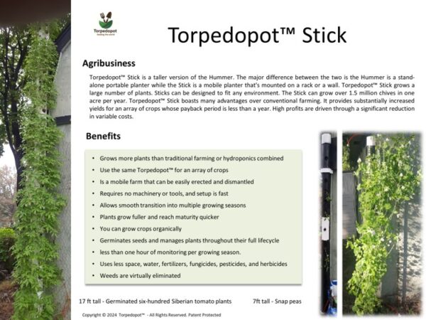 torpedopot stick irrigation